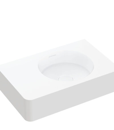 Encanto 470 Solid Surface Wall Basin, No Tap Hole