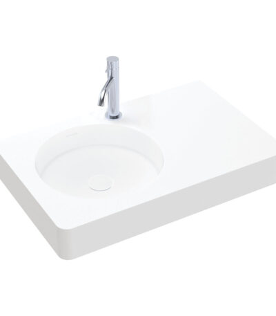 Encanto 700 Solid Surface Wall Basin, 1 Tap Hole