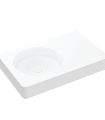 Encanto 700 Solid Surface Wall Basin, No Tap Hole