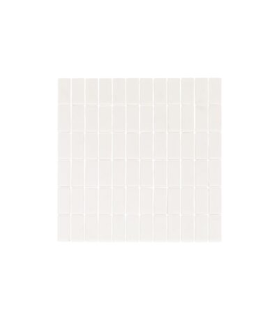 Esashi Rectangle Glass Mosaic Tile - Matte White