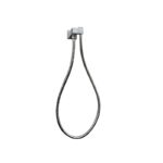 Esperia Brushed Nickel Square Shower Holder Wall Connector & Hose