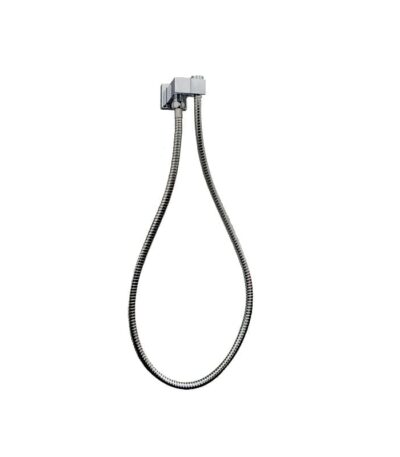 Esperia Brushed Nickel Square Shower Holder Wall Connector & Hose