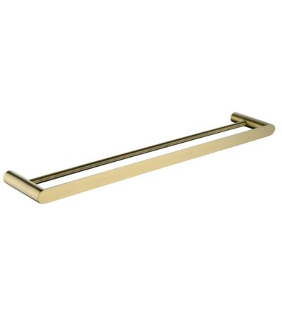 Esperia Brushed Yellow Gold Double Towel Rail 600mm