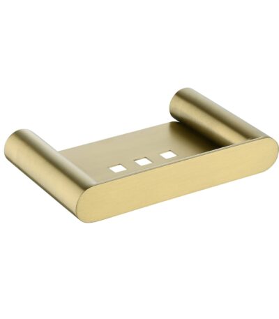 Esperia Brushed Yellow Gold Soap Dish Holder