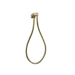 Esperia Brushed Yellow Gold Square Shower Holder Wall Connector & Hose