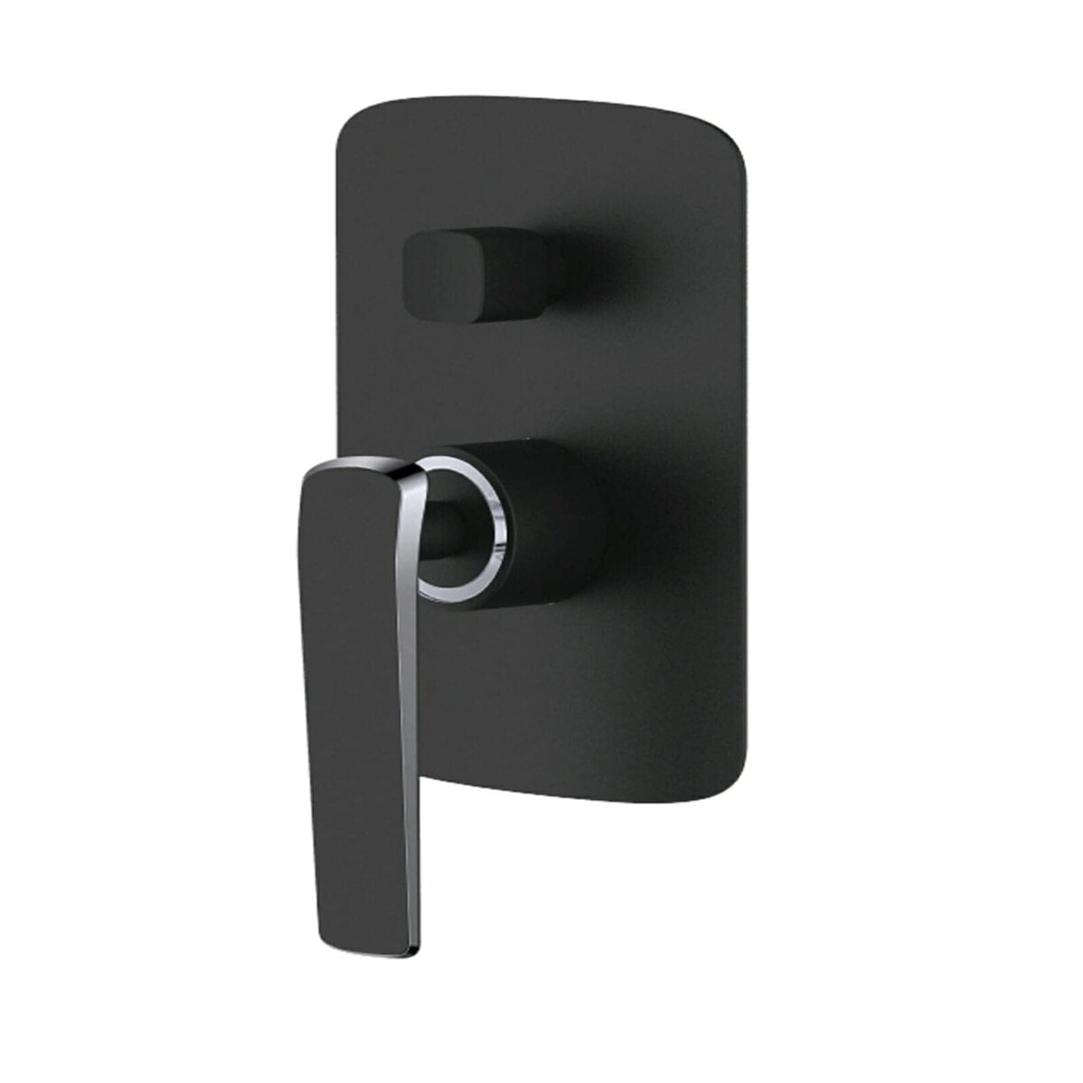 Esperia Matte Black & Chrome Wall Mixer with Diverter | WMD45.03
