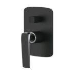 Esperia Matte Black & Chrome Wall Mixer with Diverter | WMD45.03