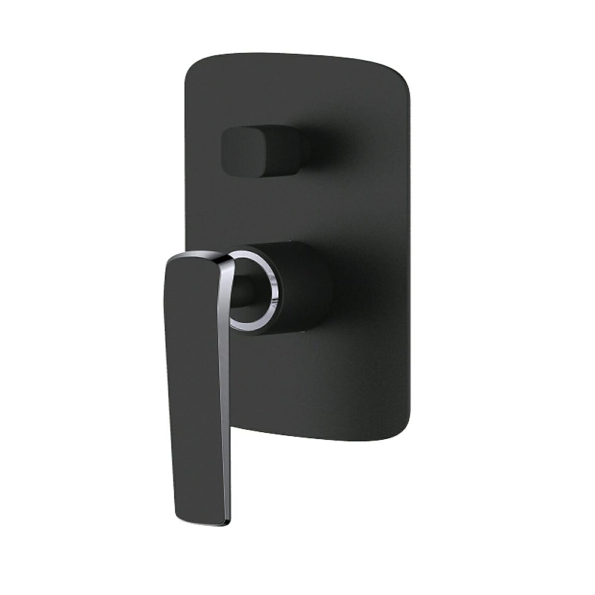 Esperia Matte Black & Chrome Wall Mixer with Diverter | WMD45.03