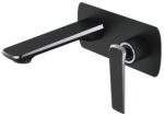 Esperia Matte Black & Chrome Wall Mixer With Spout