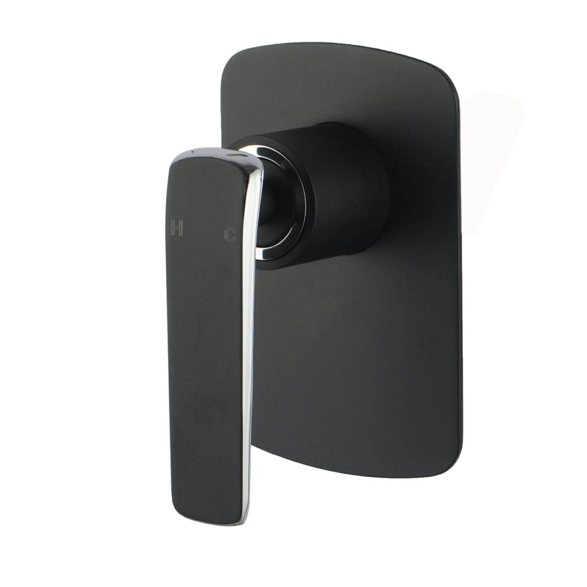 Esperia Matte Black & Chrome Wall Mixer | WM46.03