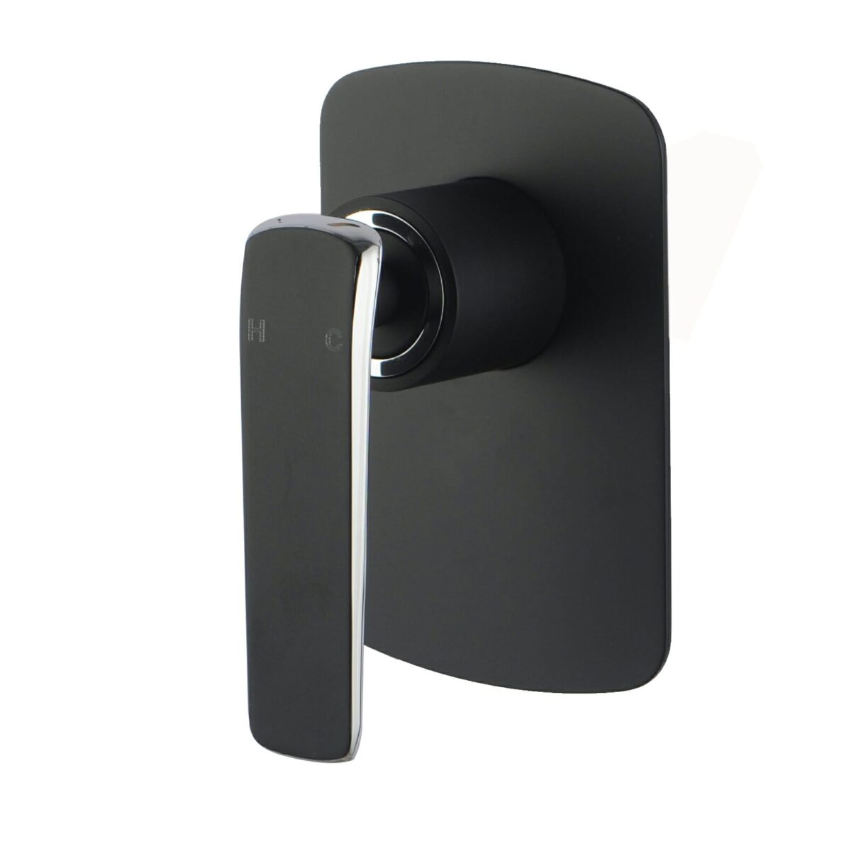 Esperia Matte Black & Chrome Wall Mixer | WM46.03