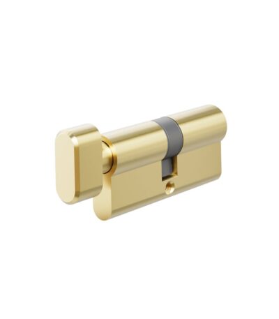 Euro Cylinder Single (Key/Turn) 70mm - Brushed Brass