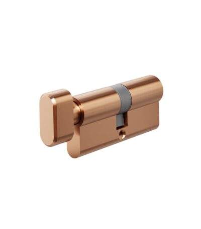 Euro Cylinder Single (Key/Turn) 70mm - Brushed Copper