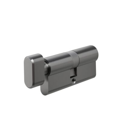 Euro Cylinder Single (Key/Turn) 70mm - Brushed Gunmetal
