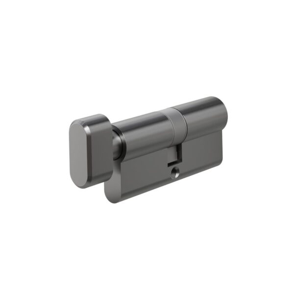 Euro Cylinder Single (Key/Turn) 70mm - Brushed Gunmetal