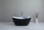 Evie Freestanding Bathtub - Gloss Black - No Overflow - 1500mm | EBT1500B