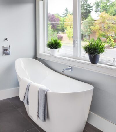 Evie Freestanding Bathtub - Gloss White - No Overflow - 1500mm | EBT1500-NF