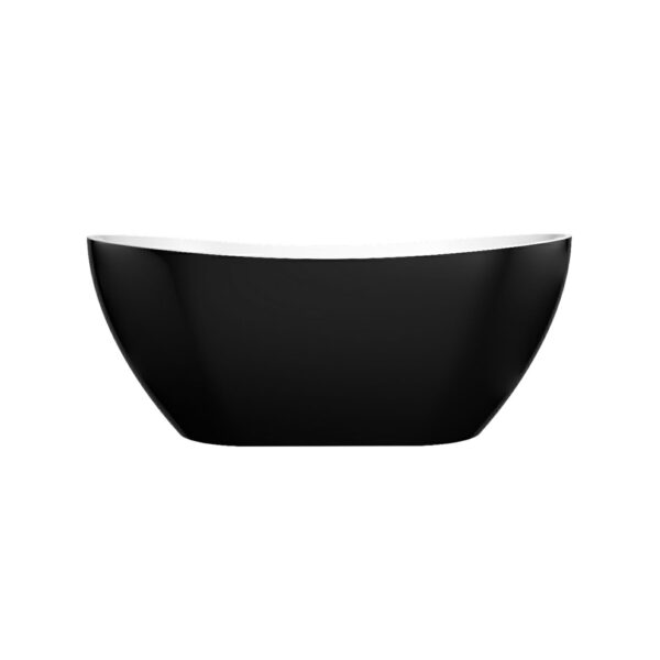 Evie Oval Freestanding Bathtub - Acrylic Gloss Black - 1660mm | EBT1660B