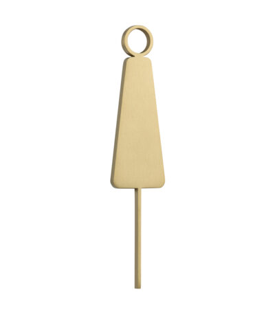 Female Restroom Sign - 140mm - Brushed Brass