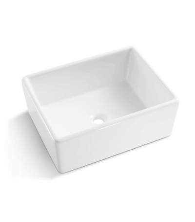 Fermentale Ceramic Kitchen Sink - Single Bowl - Gloss White - 530x400x200mm | KCSS530