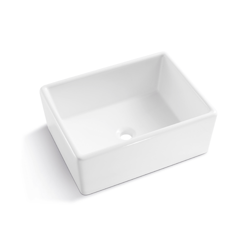 Fermentale Ceramic Kitchen Sink - Single Bowl - Gloss White - 530x400x200mm | KCSS530