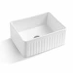 Fermentale Ceramic Kitchen Sink - Single Bowl - Gloss White - 615x455x256mm | KCSS610