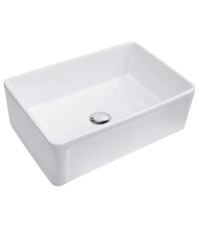 Fermentale Ceramic Kitchen Sink - Single Bowl - Gloss White - 840x550x250mm | KCSS840