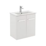 FIENZA 60D DELGADO SLIM WALL HUNG VANITY 600 GLOSS WHITE - Urban Designs Bathroom and Kitchen