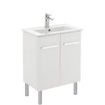 FIENZA 60DL DELGADO SLIM VANITY ON LEGS 600 GLOSS WHITE - Urban Designs Bathroom and Kitchen