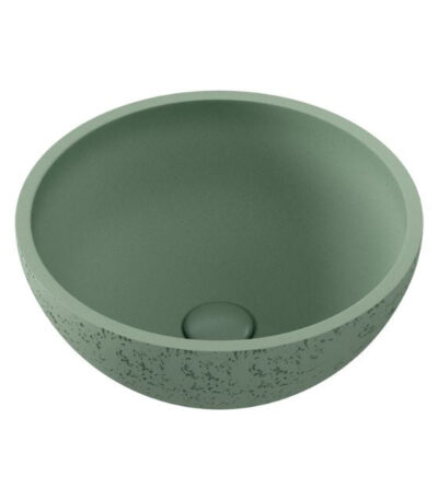 Fienza Alba Concrete Round Bowl Basin 362 x 145mm Sage