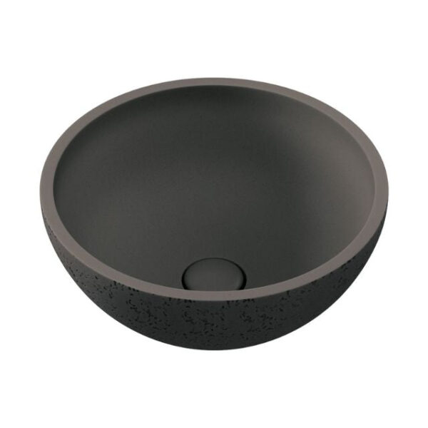Fienza Alba Concrete Round Bowl Basin 362 x 145mm Warm Grey