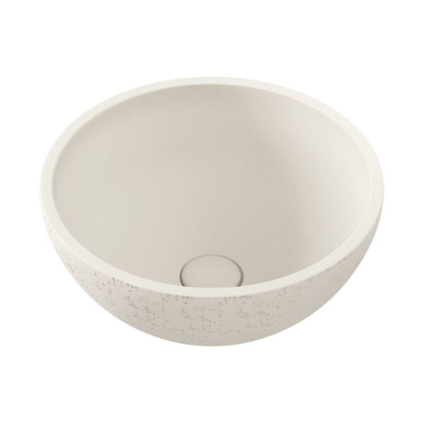 Fienza Alba Concrete Round Bowl Basin 362 x 145mm Warm White