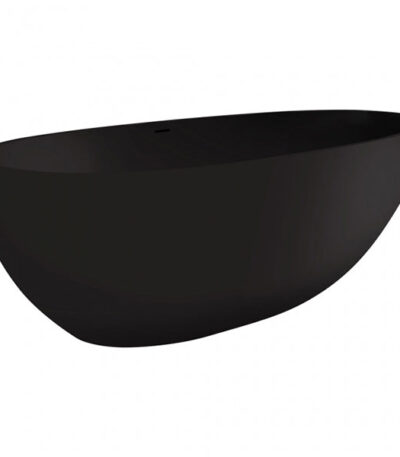 Fienza Bahama Matte Black Stone Freestanding Bath 1700mm