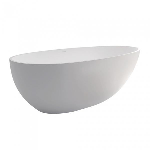 Fienza Bahama Matte White Stone Freestanding Bath 1500mm