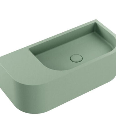 Fienza Blanca Concrete Wall Hung Basin Rh Bowl 650x300x200mm Sage