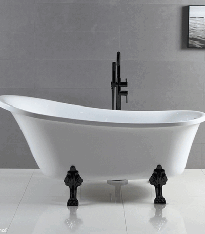 Fienza Claw Foot Bath - Matte Black Feet