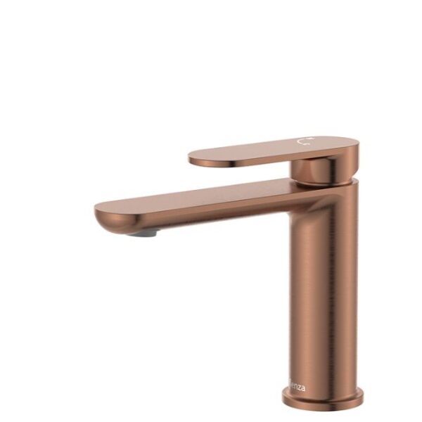 Fienza Empire Slim Basin Mixer Cold Start Brushed Copper