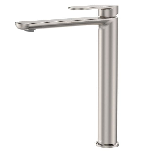 Fienza Empire Slim Tall Basin Mixer Cold Start Brushed Nickel