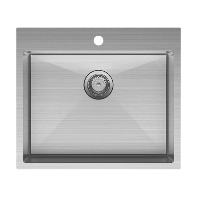 Fienza Hana Laundry Sink 50L 1TH Top Mount 590X510X230mm