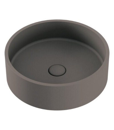 Fienza Jada Concrete Round Basin Above Counter 390 x 120mm Warm Grey