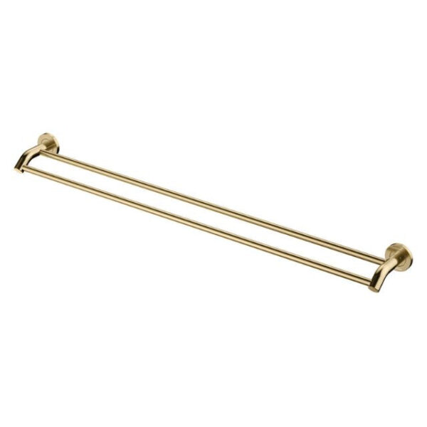 Fienza Kaya Double Towel Rail 900mm Urban Brass