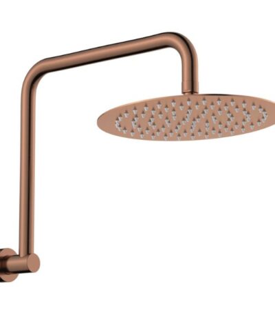 Fienza Kaya Gooseneck Shower Arm Set Brushed Copper
