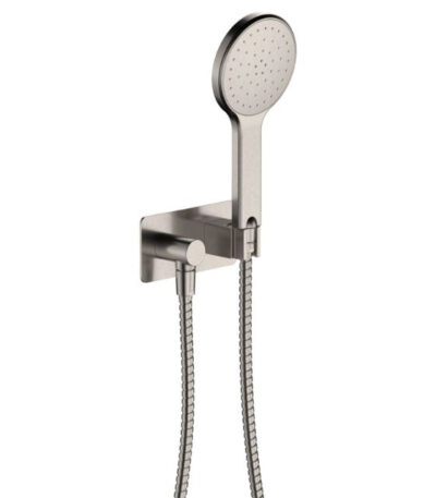 Fienza Kaya Hand Shower Rectangular Plate Brushed Nickel