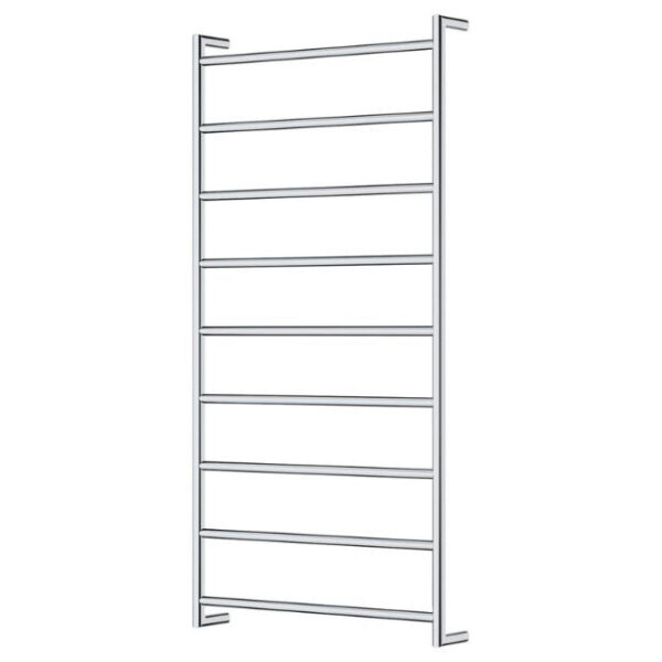 Fienza Kaya Round Heated Towel Rail 600X1200X100mm 9 Bars Chrome