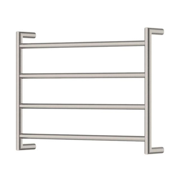 Fienza Kaya Round Heated Towel Rail 600X450X100mm 4 Bars Brushed Nickel