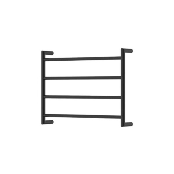 Fienza Kaya Round Heated Towel Rail 600X450X100mm 4 Bars Matte Black