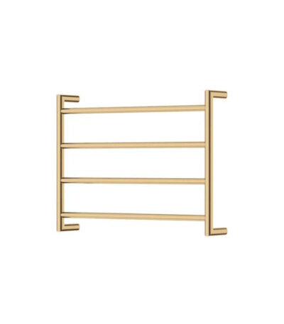 Fienza Kaya Round Heated Towel Rail 600X450X100mm 4 Bars Urban Brass
