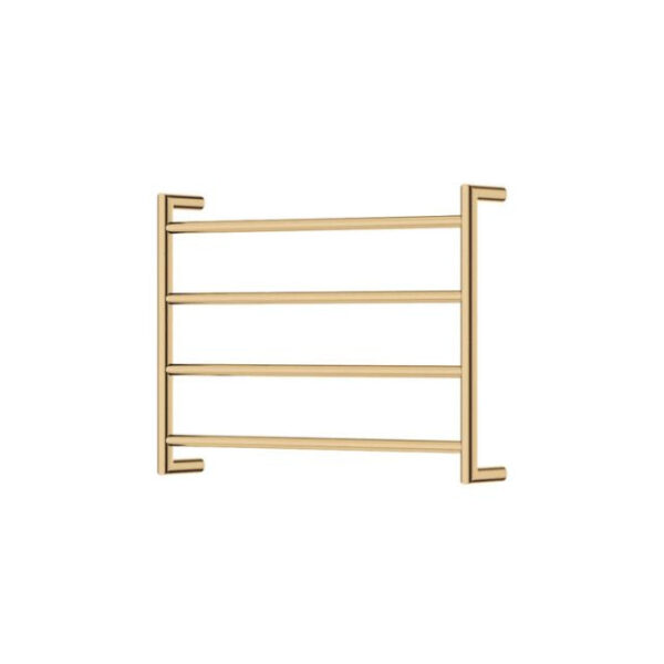 Fienza Kaya Round Heated Towel Rail 600X450X100mm 4 Bars Urban Brass