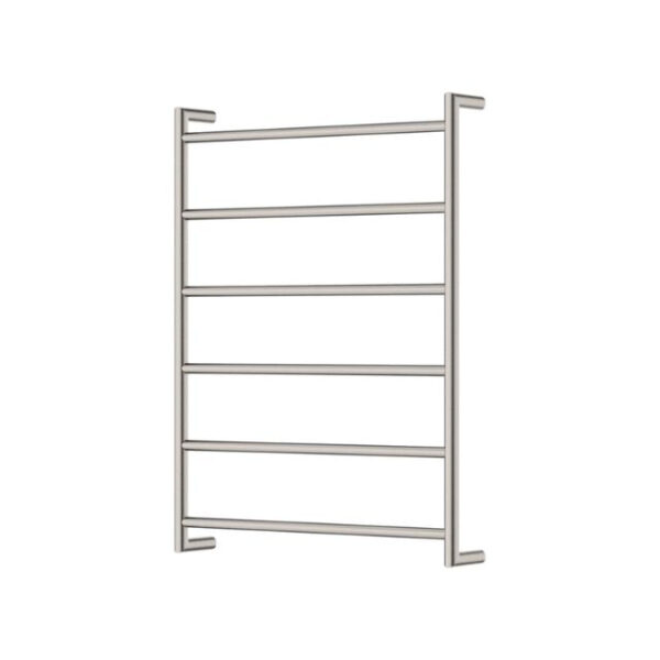 Fienza Kaya Round Heated Towel Rail 600X800X100mm 6 Bars Brushed Nickel