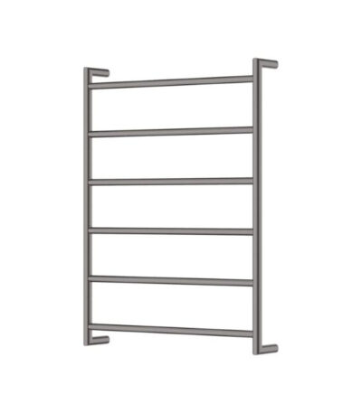 Fienza Kaya Round Heated Towel Rail 600X800X100mm 6 Bars Gun Metal
